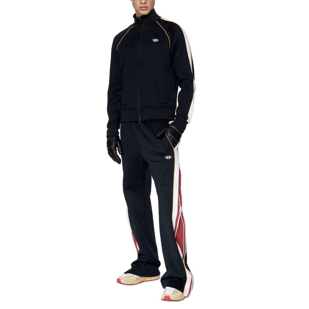 $375 Diesel P-Zampock Trousers A05461 Large Black Red White